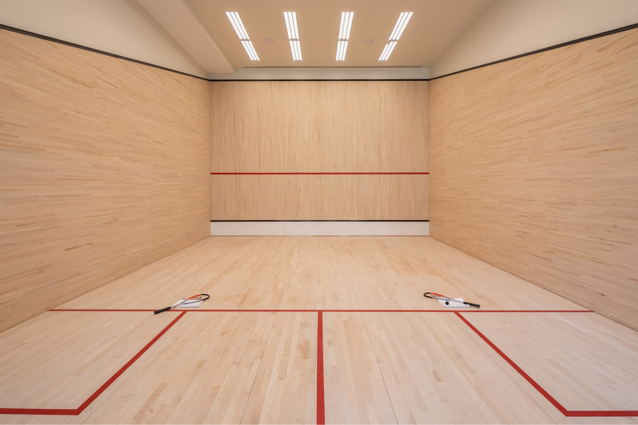 Regulation squash court